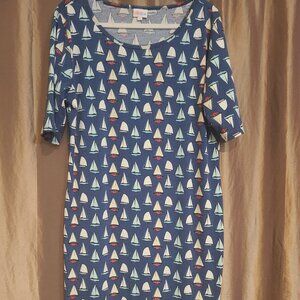 Lularoe HTF Sailboat Julia 2XL EUC, L NWT